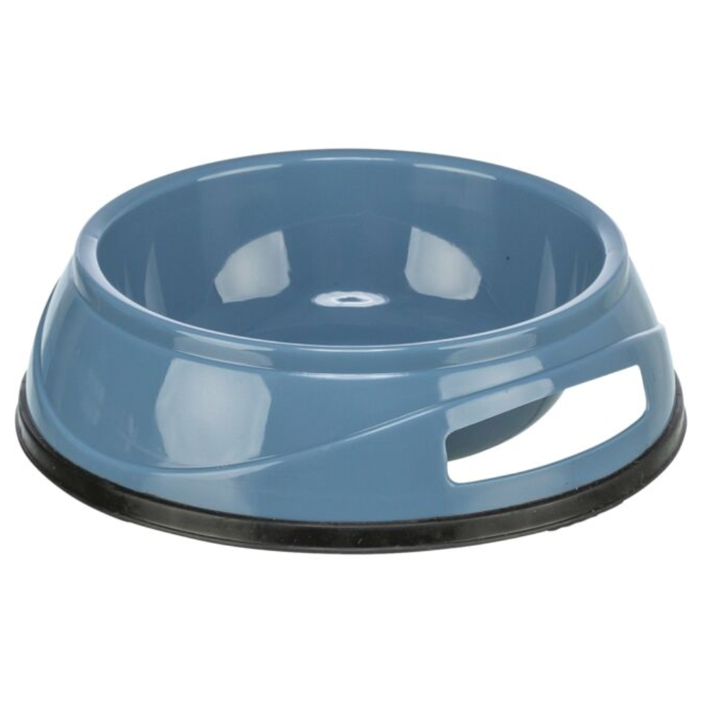 Plastic bowl with rubber base ring - Blue